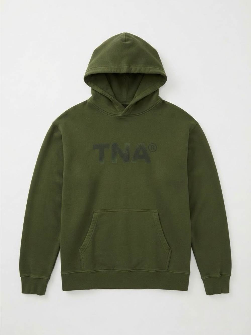 Babaton TNA Cozy Fleece Perfect Fit Hoodie Olive Green XL